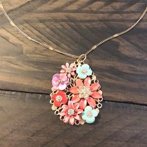 Lauren Conrad long floral necklace